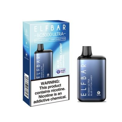 Elf Bar Blue Cotton Candy - ULTRA 5000 Disposable Pod Device