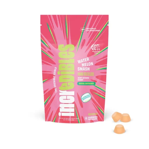 incredibles HEMP Gummy WatermelonSmash Pouch Img1