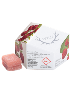 Wyld Strawberry Gummies – 1:20 THC/CBD (10mg THC | 200mg CBD)