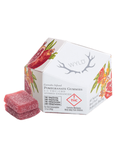 Wyld Pomegranate Gummies – 1:1 THC/CBD (100mg THC | 100mg CBD)